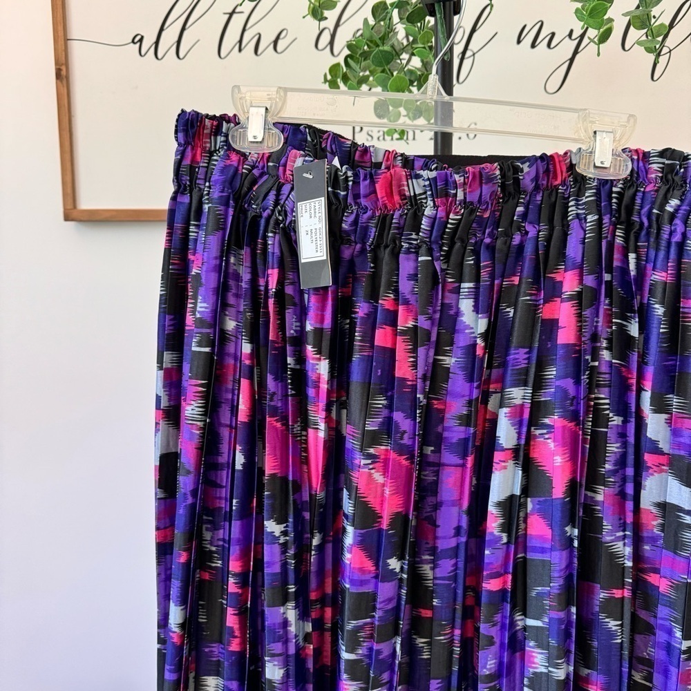 Beautiful multicolored, pleaded, modest, silky, like skirt